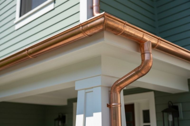 Commercial Copper Gutters In Mcdonough