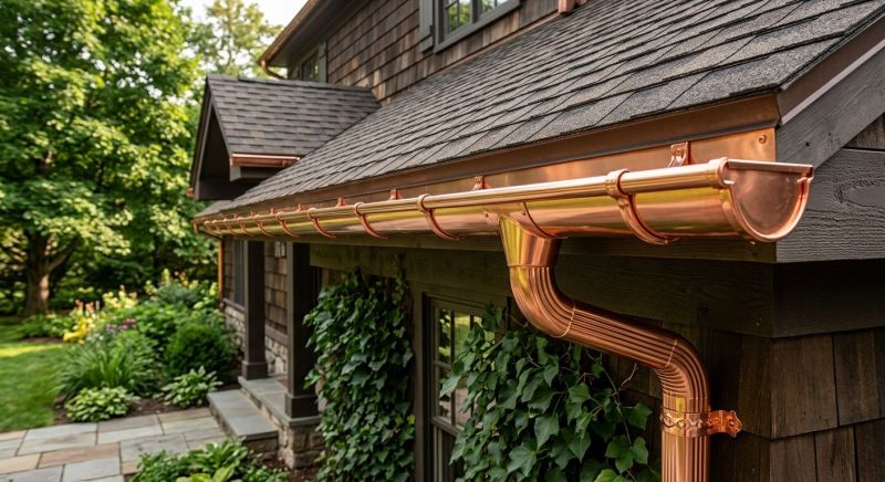 Commercial Copper Gutters Installation
