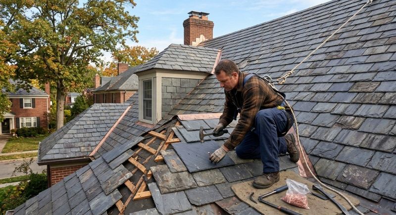 Commercial Slate Roof Repair