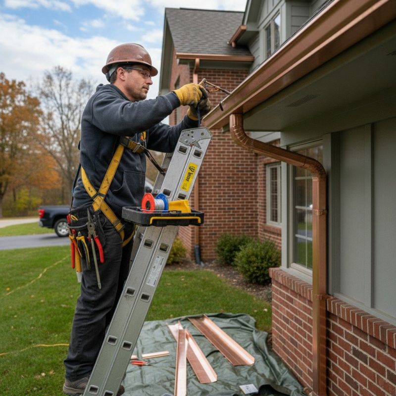 Copper Gutter Leak Repairs