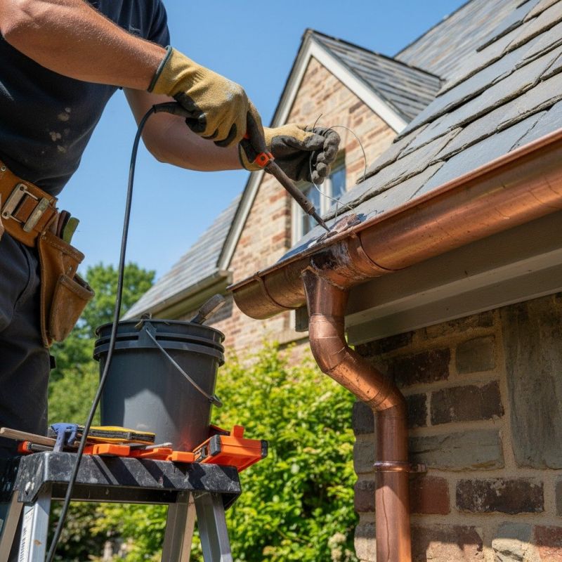 Copper Gutter Leak Repairs