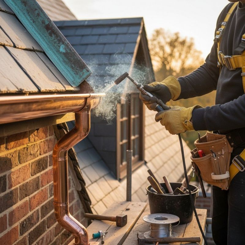 Copper Gutter Repair