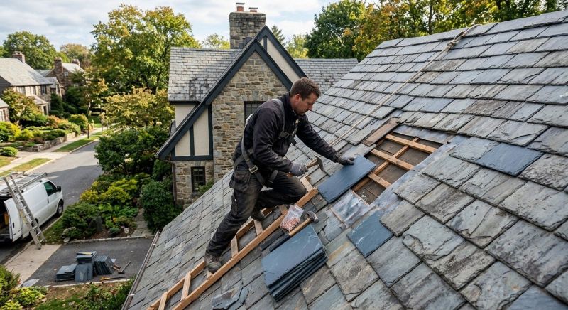 Natural Slate Roof Repair