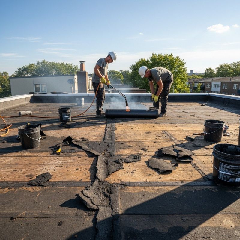Single Ply Roof Installation